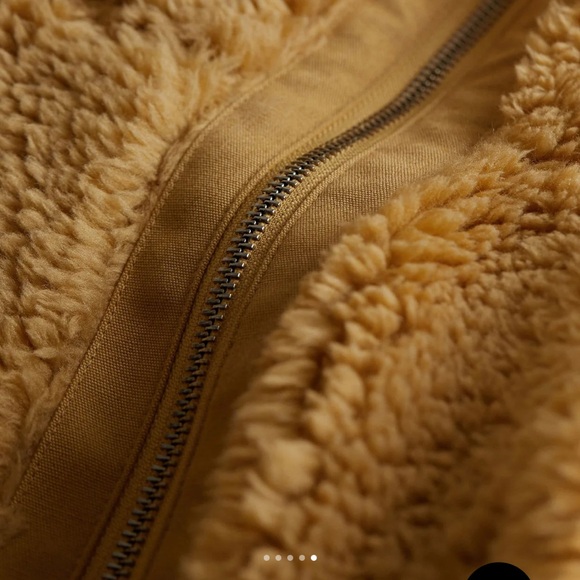 VARLEY Appleton Half-Zip Pullover Sherpa/Fleece/Mustard Gold/ Tan - Picture 4 of 11